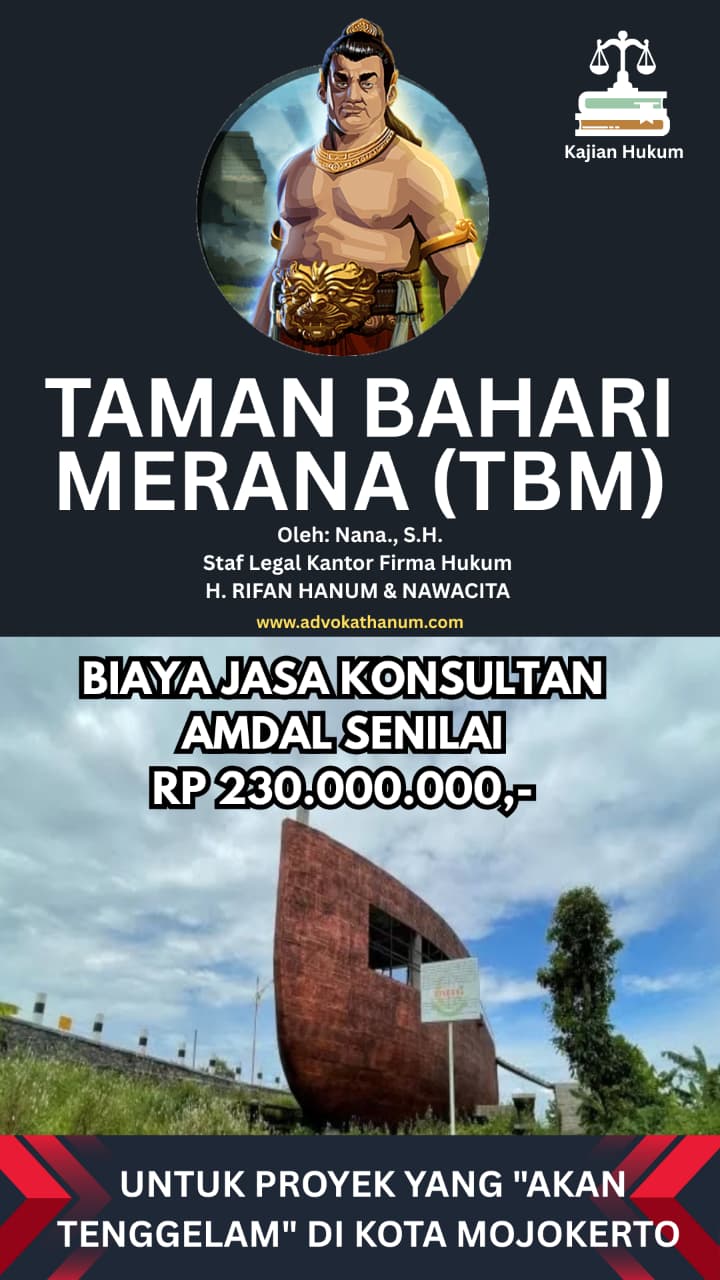 JASA KONSULTASI AMDAL TAMAN BAHARI MOJOPAHIT MENCAPAI  RP 229.999.000,- oleh : Nadhirotul Munawaroh., S.H. *