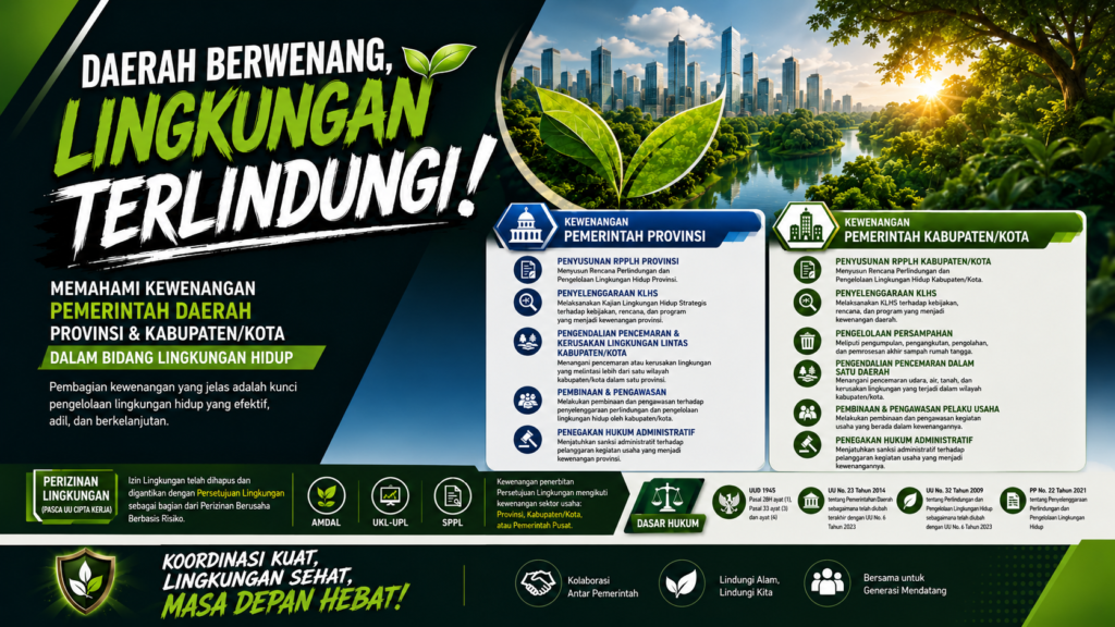 Mengenal Kewenangan Pemerintah Provinsi dan Kabupaten/Kota dalam Perlindungan dan Pengelolaan Lingkungan Hidup